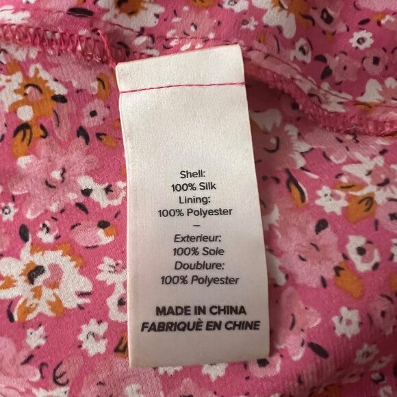 Cinq a Sept Astrid Ditsy 100% Silk Floral Slip Dress Size 8 Pink - Picture 5 of 5